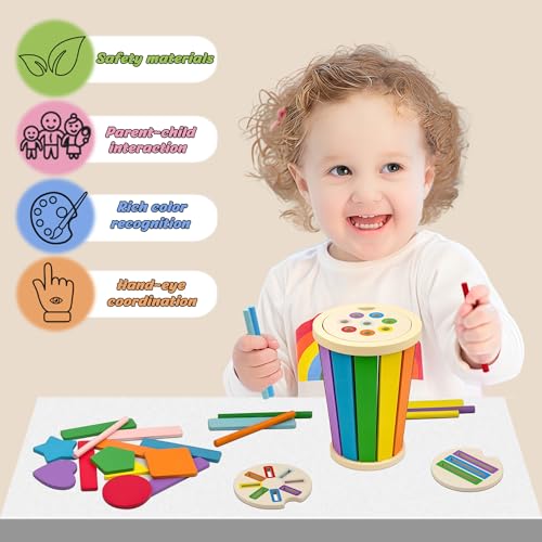 Montessori giocattolo per imparare i colori a partire da 1 anno, giocattolo educativo per bambini a partire dai 12 mesi, regalo per bambini [originale] - immagine 4