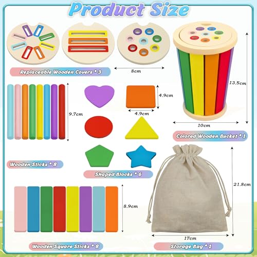 Montessori giocattolo per imparare i colori a partire da 1 anno, giocattolo educativo per bambini a partire dai 12 mesi, regalo per bambini [originale] - immagine 5