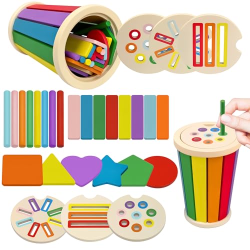 Montessori giocattolo per imparare i colori a partire da 1 anno, giocattolo educativo per bambini a partire dai 12 mesi, regalo per bambini [originale]