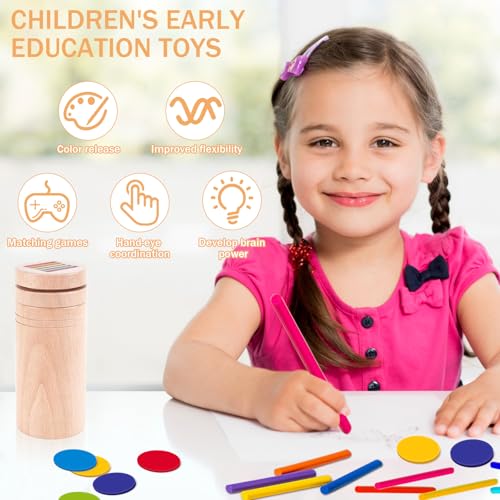 Pmueuff Giochi Montessori 1 2 3 Anni, Giochi di Selezione di Forme e Colori in Legno Giochi Bambini 1 2 3 Anni Gioco Educativo Giocattoli Sensoriali Regalo per Ragazzi, Ragazze, Bambini di 1-3 Anni - immagine 7