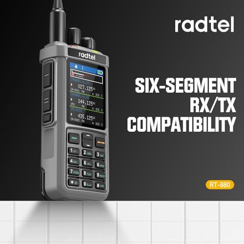 Radtel RT-880G GPS APRS 10w radioamatore walkie talkie radio CB portatile 1024 canali HF SSB Rx con ripetitore cross-band, display a colori da 2,4 pollici con cavo di programmazione Antenna SW/MW - immagine 10