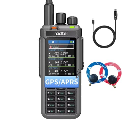 Radtel RT-880G GPS APRS 10w radioamatore walkie talkie radio CB portatile 1024 canali HF SSB Rx con ripetitore cross-band, display a colori da 2,4 pollici con cavo di programmazione Antenna SW/MW