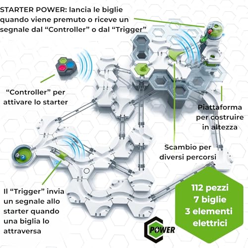 Ravensburger GraviTrax POWER Starter-Set Launch. Erweiterbares interaktives Kugelbahnsystem mit elektronischen Elementen, für Kinder ab 8 Jahren. Kombinierbar mit allen GraviTrax Produkten und -linien - immagine 3