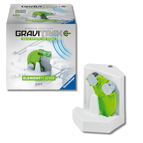 Ravensburger GraviTrax Power Element Lever. Elektronisches Zubehör für spektakuläre Kugelbahnen, für Kinder ab 8 Jahren. Kombinierbar mit Allen GraviTrax Produkten und -Linien