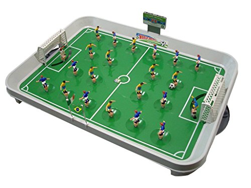 Teorema Giocattoli, calcio balilla da tavolo World Cup senza aste, biliardino da casa con pallina e segnapunti, calcetto balilla per adulti e bambini senza aste, Calcetto da Tavolo 6x53,5x36,5 cm