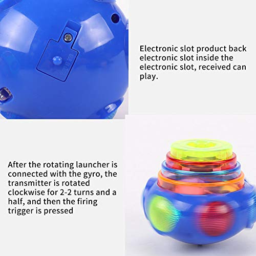 URFEDA - Giroscopio con giroscopio a LED luminoso con giroscopio a forma di ufo colorato per bambini, con giroscopio lampeggiante, per ragazzi, ragazze, regalo di compleanno, colore casuale - immagine 4