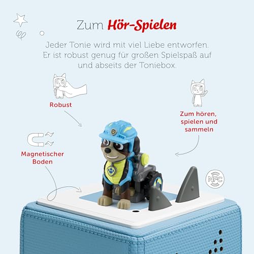 tonies Personaggi uditivi per Toniebox, PAW Patrol – Salvataggio per T-Rex, gioco di ascolto con 3 storie per bambini dai 3 anni in su, tempo di gioco circa 51 minuti - immagine 4