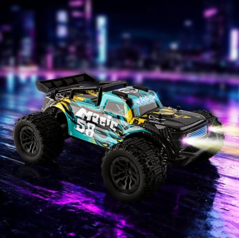 1:16 Macchina Telecomandata Professionale,Auto RC 4x4 per Tutti i Terreni, Camion Telecomandato ad Altissima Velocità,Giocattoli RC Monster Truck, Veicolo RC per Hobby Fuoristrada,Campanello - immagine 3
