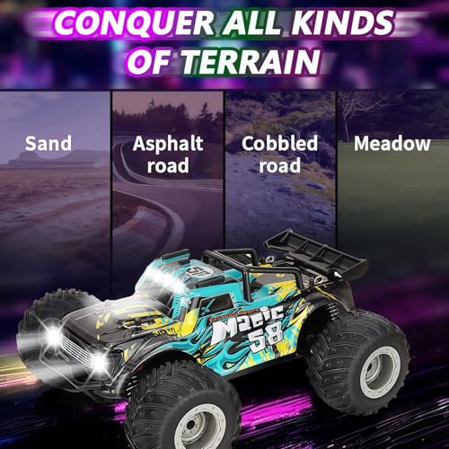 1:16 Macchina Telecomandata Professionale,Auto RC 4x4 per Tutti i Terreni, Camion Telecomandato ad Altissima Velocità,Giocattoli RC Monster Truck, Veicolo RC per Hobby Fuoristrada,Campanello - immagine 5