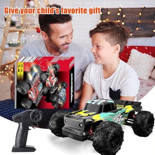 1:16 Macchina Telecomandata Professionale,Auto RC 4x4 per Tutti i Terreni, Camion Telecomandato ad Altissima Velocità,Giocattoli RC Monster Truck, Veicolo RC per Hobby Fuoristrada,Campanello - immagine 8