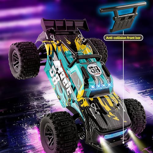 1:16 Macchina Telecomandata Professionale,Auto RC 4x4 per Tutti i Terreni, Camion Telecomandato ad Altissima Velocità,Giocattoli RC Monster Truck, Veicolo RC per Hobby Fuoristrada,Campanello - immagine 9