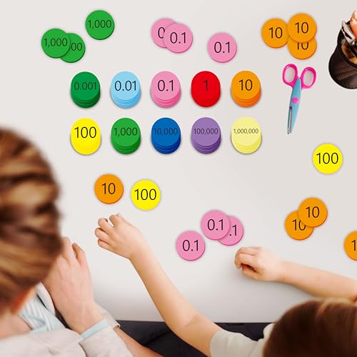 250 PCS Dischi di Valore Posizionale EVA, 10 Valori, Chips per Conteggio Colorati, Chips di Valore Posizionale Morbidi, Decimali a Numeri Interi, Apprendimento della Matematica per la Scuola Primaria - immagine 8