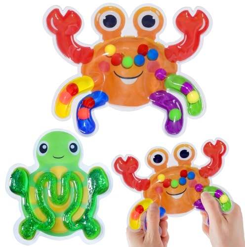 AEYAKA Giocattolo Montessori per Ordinare i Colori – Gioco Sensoriale Educativo, attività Didattica, Gioco Antistress a Forma di Tartaruga e Granchio per Bambini, Neonati e Adulti