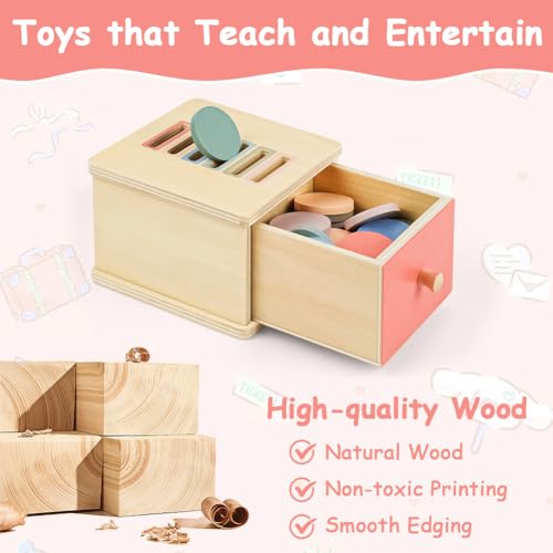 Adwio Giochi Montessori da Impilare e Ordinare 1 2 3 Anni, Giocattoli Legno Bambini e Legno Colori Pastello, Educativi Sensoriale Bambini Regalo - immagine 5