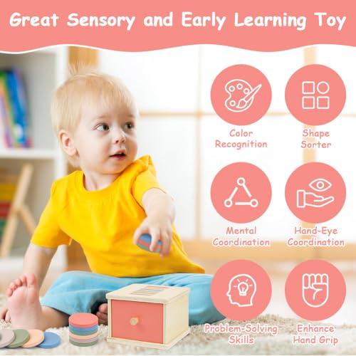 Adwio Giochi Montessori da Impilare e Ordinare 1 2 3 Anni, Giocattoli Legno Bambini e Legno Colori Pastello, Educativi Sensoriale Bambini Regalo - immagine 6
