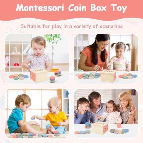 Adwio Giochi Montessori da Impilare e Ordinare 1 2 3 Anni, Giocattoli Legno Bambini e Legno Colori Pastello, Educativi Sensoriale Bambini Regalo - immagine 7