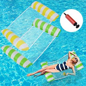 Amaca Gonfiabile,2 pezzi Letto Galleggiante Gonfiabile Gonfiabile Spiaggia Lettino Sedia per Adulti Piscina Estiva Mare