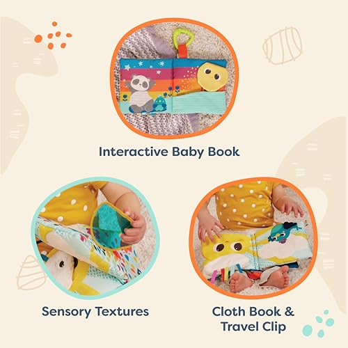 B. toys- B. Sunshine Sensory Libro sensorial Baby Book, Rainbow, Colore, 71947 - immagine 6