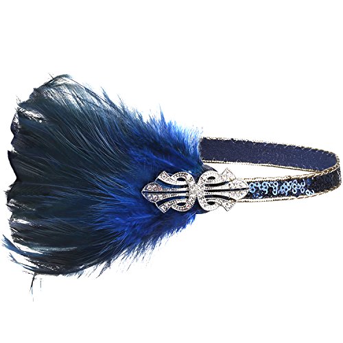 BABEYOND Set Accessori Anni 20 Flapper Fascia Gatsby Collana Perle Guanti Lunghi Porta Sigaretta di Stile Anni 20 per Prom Ballo Feste a Tema Vintage - immagine 11