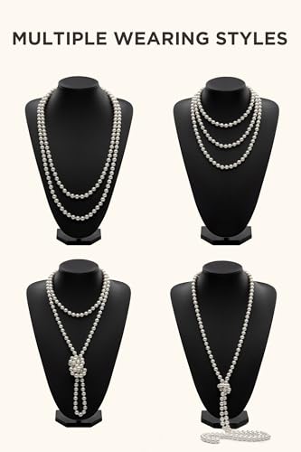 BABEYOND Set Accessori Anni 20 Flapper Fascia Gatsby Collana Perle Guanti Lunghi Porta Sigaretta di Stile Anni 20 per Prom Ballo Feste a Tema Vintage - immagine 15