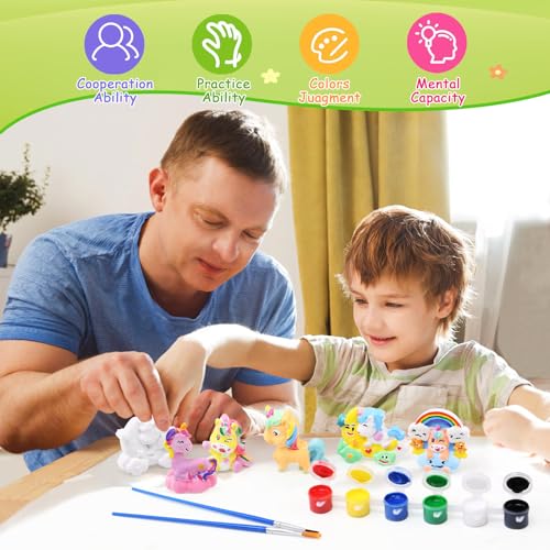 Ballery Kit Pittura Unicorno per Bambini DIY, Giochi per Bambini, Giocattoli Bambino Giocattolo de Arte e Artigianale con Colori Creativi Regalo Compleanno Natale per Bambini 3 5 6 8 12 Anni - immagine 4