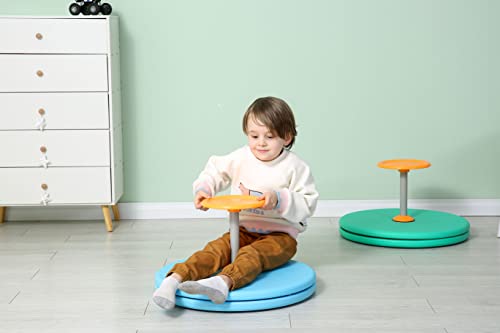 Barney Kaite BS - Spinner-X, giocattolo sensoriale, seduta e rotazione, dimensioni maggiori e materiale durevole per bambini dai 3 anni in su, colore: Blu - immagine 4