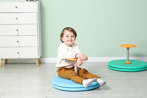 Barney Kaite BS - Spinner-X, giocattolo sensoriale, seduta e rotazione, dimensioni maggiori e materiale durevole per bambini dai 3 anni in su, colore: Blu - immagine 5
