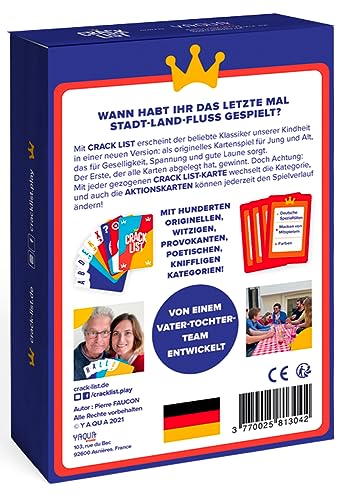 CRACK LIST- Gioco di Carte, Colore Rosso, Blu, Giallo, Kleines Format, YQ-CL-00000-DE - immagine 7