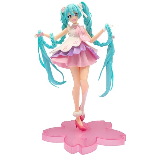 Clybeaut Miku Figure Anime, Cute Statua Personaggi, Figura da Collezione Anime, Scultura in PVC di Alta Qualità, Modelli di Personaggi per Collezioni di Fan