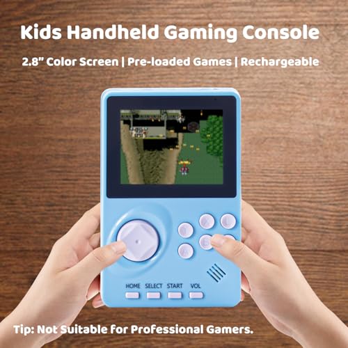 Console per videogiochi portatile per bambini integrata in 100 giochi a 16 bit, console di gioco retrò portatile, console di gioco adatta ai viaggi, schermo a colori da 2,8 pollici, batteria - immagine 3
