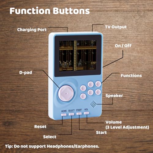 Console per videogiochi portatile per bambini integrata in 100 giochi a 16 bit, console di gioco retrò portatile, console di gioco adatta ai viaggi, schermo a colori da 2,8 pollici, batteria - immagine 5