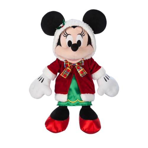 Disney Store ufficiale per feste animali in peluche con dettagli ricamati, peluche che scolpisce la collezione di Natale, giocattoli di peluche per tutte le età.