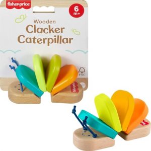 Fisher-Price Giocattolo Oruguita in legno per bambini dai 6 mesi in su