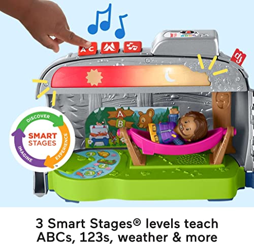 Fisher-Price Little People Toddler Toy Light-Up Learning Camper Playset with Smart Stages for Pretend Play Kids Ages 1+ Years​ - immagine 4