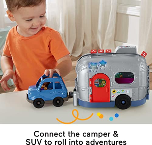 Fisher-Price Little People Toddler Toy Light-Up Learning Camper Playset with Smart Stages for Pretend Play Kids Ages 1+ Years​ - immagine 5