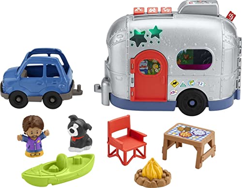 Fisher-Price Little People Toddler Toy Light-Up Learning Camper Playset with Smart Stages for Pretend Play Kids Ages 1+ Years​