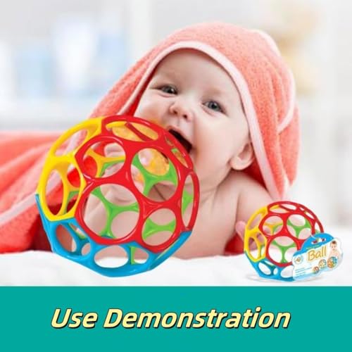 Fokroin Palline Sensoriali Neonati Grasp, Palline Sensoriali, Classic Ball Palla Sensoriale Per Bambini Oball Classic O-Ball In Silicone, per a Partire Dal Neonato, Ragazzi E Ragazze, Multicolore - immagine 6