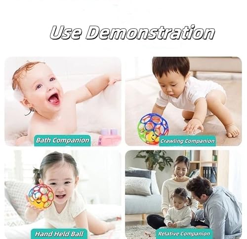 Fokroin Palline Sensoriali Neonati Grasp, Palline Sensoriali, Classic Ball Palla Sensoriale Per Bambini Oball Classic O-Ball In Silicone, per a Partire Dal Neonato, Ragazzi E Ragazze, Multicolore - immagine 8