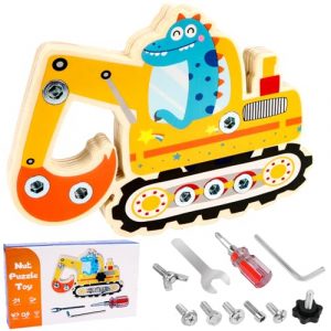 Giocattoli Montessori, Tavola a Vite in Legno Bambini Giocattoli, Giochi Montessori Busy Board Giochi in Legno Busy Board Montessori, Giochi Bambini 3 4 5 6 Anni