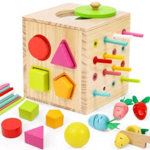 Giocattolo Legno Bambini 1 2 3 Anni Giocattolo per Abilità