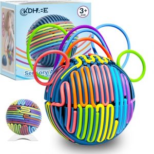 Giocattolo sensoriale per bambini, con 24 corde e base espositiva, giocattoli sensoriali, giocattoli da viaggio per autismo, ADHD, calmante e antistress
