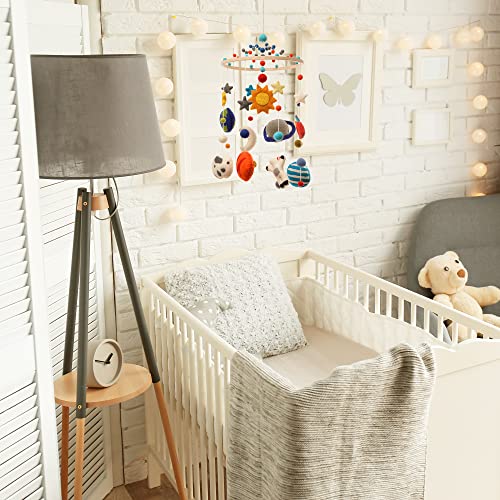 Glaciart One Palline in feltro per bambini, decorazione e succhietto in feltro colorato per asilo, culla, camera da letto, 100% lana naturale neozelandese, corde di cotone, fatte a mano in Nepal, - immagine 5