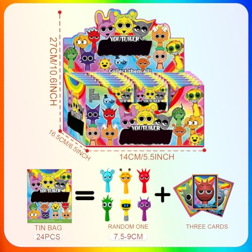 HTGWCG Cartoon Action Figures, Blind Pack, Giocattoli Colorati Per Bambini, Sicuri E Resistenti,Perfetti Come Regali Di Natale Per Ragazzi E Ragazze Appassionati Di Giochi - immagine 3