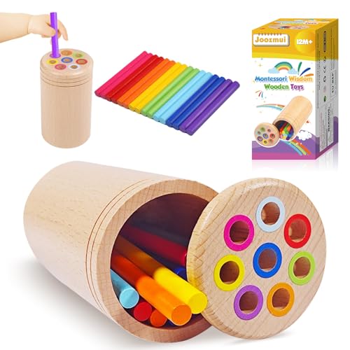 Joozmui Giocattoli Montessori da Ordinare 1 2 3 Anni, attività in Legno Colorato e Giochi per Lo Sviluppo, Giocattoli Montessori per Bambini di 1 Anno Regali Educativi - immagine 9