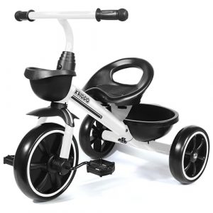 KRIDDO Triciclo per Bambini dai 24 mesi ai 5 anni, Tricicli per bambini da 2,5 a 5 anni, Triciclo Evolutivo da 2 a 4 anni, con Cestello Portaoggetti, Ideale da regalare