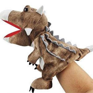 LOMTRATS Dinosauri Marionette a Mano per Bambini,Triceratopo e Tyrannosaurus Rex con Bocca Aperta,per Raccontare Storie,Insegnare,Regali di Compleanno