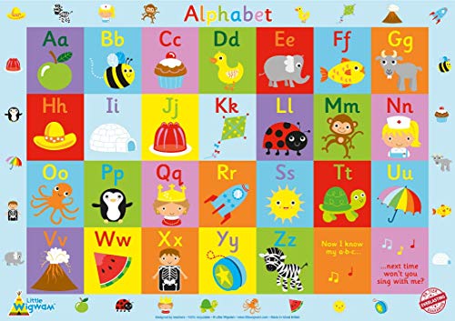 Little Wigwam, poster educativo antistrappo con alfabeto (60 x 42 cm), (versione inglese)