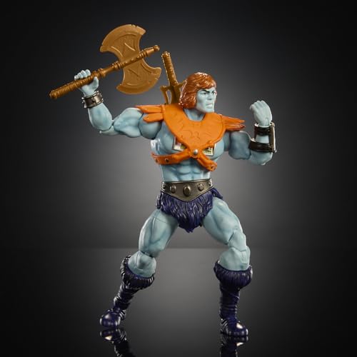 ​Masters of the Universe Masterverse - Faker Collezione Vintage, action figure del cattivo robotico di He-Man con pelle blu e accessori inclusi, giocattolo per bambini, 6+ anni, JBP94 - immagine 6