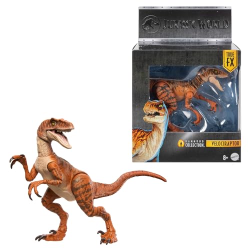 Mattel Jurassic World Hammond Collection, Dinosauro Atrociraptor Tiger, dettagli autentice e articolazioni, JDJ09 - immagine 2