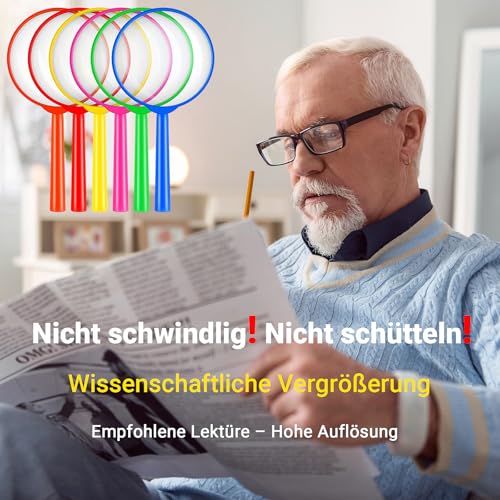 Mini Lente D'ingrandimento,12 Pezzi Colorati Bambini Plastica Lente D'ingrandimento Portatili Lente di Ingrandimento Detective per Lettura di Libri,Scienze Educative,Attività all'Aperto (6 Colori) - immagine 7